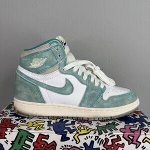 AIR‎ JORDAN 1 HIGH OG RETRO GS SIZE 6Y TURBO GREEN SAIL WHITE 575441 311 W/BOX